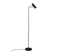 TRIO, Lampadaire, Marley 1xGU10, max.5,0 W Corps: Métal, Laiton mat L:23,0cm, H:151,0cm, P:39,0cm Interrupteur,IP20,Sans illuminant