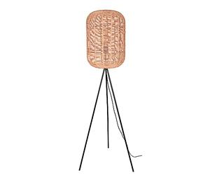 Trio, Lampadaire, Runa 1xE27, max.40,0 W Sisal, Brun, Corps: Métal, noir mat Ø:35,0cm, H:150,0cm Interrupteur pied,IP20,Sans illuminant