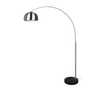 Trio Lampe à arc Argentina 411700107, métal nickel mat, base marbre noir, sauf 1x E27