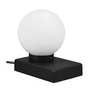 Trio Lampe de table DAVI 5900011-32, métal noir mat, verre opale mat, ampoule exclusive 1x E14, fonction tactile 4 fois