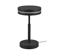 TRIO, Lampe de table, Franklin incl. 1 x LED,SMD,6,0 Watt,3000K,700 Lm. Plastique, Noir, Corps: Métal, Antracite Ø:14,0cm, H:25,0cm Interrupteur de cordon,IP20,Source lumineuse non remplaçab,