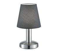 Trio Lampe de table MATS II 599700142, métal nickel mat, abat-jour en tissu gris, sauf 1x E14, On/Off Touch, Grijs