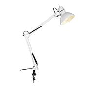 TRIO, Lampe de table, Tajo 1xE27, max.40,0 W Corps: metal, Blanc L:51,0cm, H:73,5cm, Ø:16,8cm IP20,Interrupteur