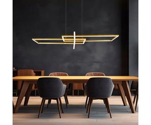 Trio LED Hängelampe Decken-Pendel Luminaire Dimmable Messing, 110x40x150 cm