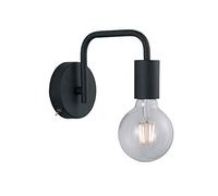 Trio-Leuchten Applique murale Diallo 208070132 – métal noir mat, sans 1 ampoule E27