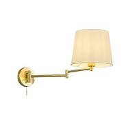 Trio Leuchten 209100108 Wandleuchte, Métal, Messing Matt/Weiß