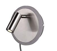 Trio Leuchten 229210207 Wandleuchte, Métal, Nickel Mat, 5 watt