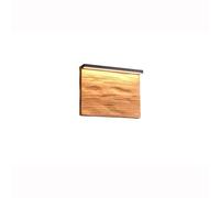Trio Leuchten 255510130 Kalea Applique murale LED en métal noir mat, bois de pin, 8 W LED, interrupteur variateur