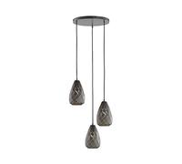Trio Leuchten 301300342 Lampe Suspendue, Métal, Anthrazit/Goldfarbig