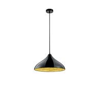 Trio Leuchten 307400102 Lampe Suspendue, E27, Schwarz/goldfarbig
