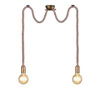 Trio Leuchten 310100204 Rope Suspension en laiton vieilli en lin avec suspension 1 x E27