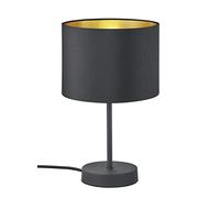 TRIO-Leuchten 508200179 Lampe de Table, Métal, Schwarz Matt/Gold