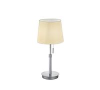 TRIO-Leuchten 509100107 Lampe de Table, Métal, Nickel Mat/Blanc
