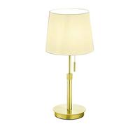 Trio-Leuchten Lampe de table 509100108 métal, laiton mat/blanc