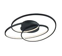 Plafonnier Led Gale, 60 Cm, Noir Mat Noir