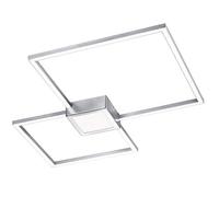 Trio Leuchten 676210307 Plafonnier, Métal, 28 W, Nickel Mat