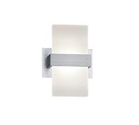 Trio Leuchten Applique Murale LED Platon, aluminium brossé, acrylique blanc, Aluminium, Silber, Weiß