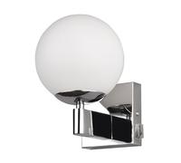 Trio Leuchten Applique Salle de bain Kula 284270106, Métal Chrome, Verre Blanc, excl. 1x E14