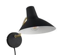 Trio Leuchten Applique TRAVELLER 263470180, Métal Noir mat/laiton, excl. 1x E27