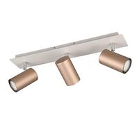 Trio Leuchten Barre des spots MARLEY 802400365, Métal Coffee/Gris chaud, sauf 3x GU10