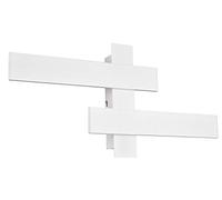 Trio Leuchten Belfast 275510231 Applique murale LED en métal blanc mat avec 2 ampoules LED 10,5 W et variateur d'intensité
