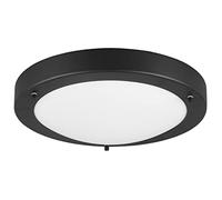 Trio Leuchten Condus 6801011-32 Plafonnier de salle de bain Métal Noir/Opale Verre Blanc mat 1 ampoule E27 non incluse