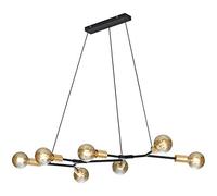 Trio Leuchten Cross 306700732 Suspension Métal Noir Mat/Bronze 7 X E27