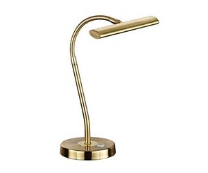 Trio Leuchten Curtis 579790108 Lampe de table LED en métal laiton mat, 1 x 4 W, 4 x touches tactiles, bras flexible, Or