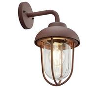 Trio Leuchten Duero 202760124 Applique murale d'extérieur en aluminium moulé sous pression couleur rouille, verre transparent, sauf 1 x E27