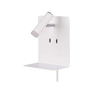Trio Leuchten Element 222570231 Applique murale LED en métal Blanc mat 1 x 3 W Prise de charge USB