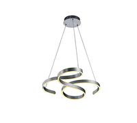 Trio Leuchten Francis 371310105 Suspension LED en aluminium brossé avec variateur d'intensité 52 W