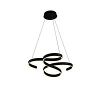 Trio Leuchten Francis 371310142 Suspension LED en métal avec variateur d'intensité 52 W Noir mat