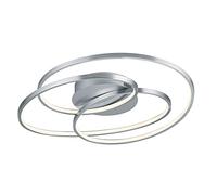 Trio Leuchten Gale 673916007 Plafonnier LED en métal nickel mat avec variateur d'intensité 38,5 W
