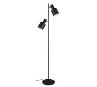 Trio Leuchten Lampadaire AGUDO 419400232, Noir métal mat/Beige/Café, excl. 3x E27