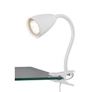 Trio Leuchten lampe à pince Wanda 202620131, métal blanc mat, sauf 1x GU10, bras flexible