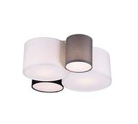 Trio Leuchten Lampe de Plafond, Blanc/Noir/Gris