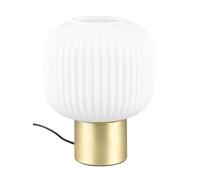 Trio Leuchten Lampe de table DIVA 519800108, métal laiton mat, verre blanc, excl. 1x E27