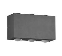 Trio Leuchten LED Applique Murale d’Extérieur Clyde 240760142, Aluminium Moulé sous Pression Anthracite, incl. 2x 3 Watt LED