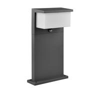 Trio Leuchten LED Éclairage d’extérieur Nestos 540969142, aluminium moulé sous pression anthracite, abat-jour en plastique blanc, avec LED 13 watts, détecteur de mouvement