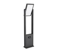 Trio Leuchten LED Éclairage de chemin extérieur MALAWI 553769142, aluminium moulé sous pression anthracite, LED 5 watts, fonctionnement hybride solaire/secteur