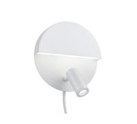 Trio Leuchten Mario 222370231 Applique murale LED en métal Blanc mat avec LED 6 W + LED 2,3 W, 222370232