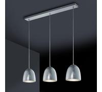 Trio-Leuchten Suspension Ontario 3xE14 Corps métal nickel mat L80 cm H150 cm 40 W IP20