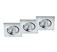 Trio Leuchten Pamir 650410306 Lot de 3 spots LED encastrables en métal chromé avec 3 LED 5,5 W