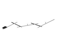 Trio Leuchten Plafonnier Aruni 801100332, métal noir mat, bois naturel, excl. 3 ports GU10