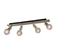 Trio Leuchten Plafonnier Carl 800500404 - Métal laiton vieilli - 4 ampoules E27 non incluses