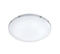 Trio Leuchten Plafonnier LED Apart, chromé, abat-jour acrylique, Silber, Weiß 18 watts