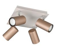 Trio-Leuchten Plafonnier MARLEY 802430465 Métal Coffee/Gris Chaud, excl. 4x GU10