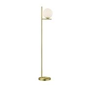 Trio Leuchten Pure 402000108 Lampadaire en métal laiton mat et verre blanc non inclus 1 ampoule E14