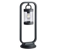 Trio Leuchten Sambesi 504160142 Lampadaire d'extérieur, en fonte d'aluminium, couleur : noir mat et acrylique transparent, avec culot :1 x E27