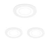 TRIO Leuchten Spot LED encastrable Core 652510131 en plastique blanc avec LED 5 W (Lot de 3)